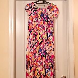 Xhilaration Colorful Maxi Dress with a side Slit.